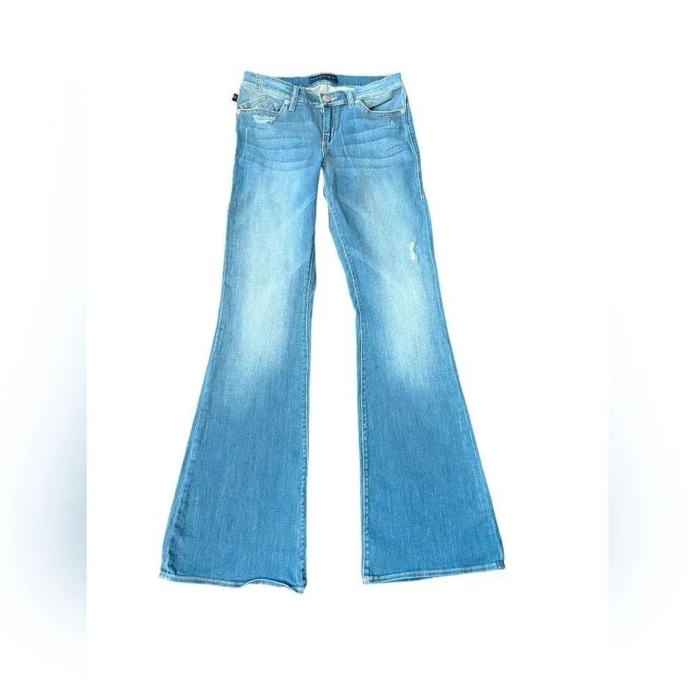 Rock And RepublicKarlie Straight Jeans Low Rise Womens 10 Med Wash Stretch Denim